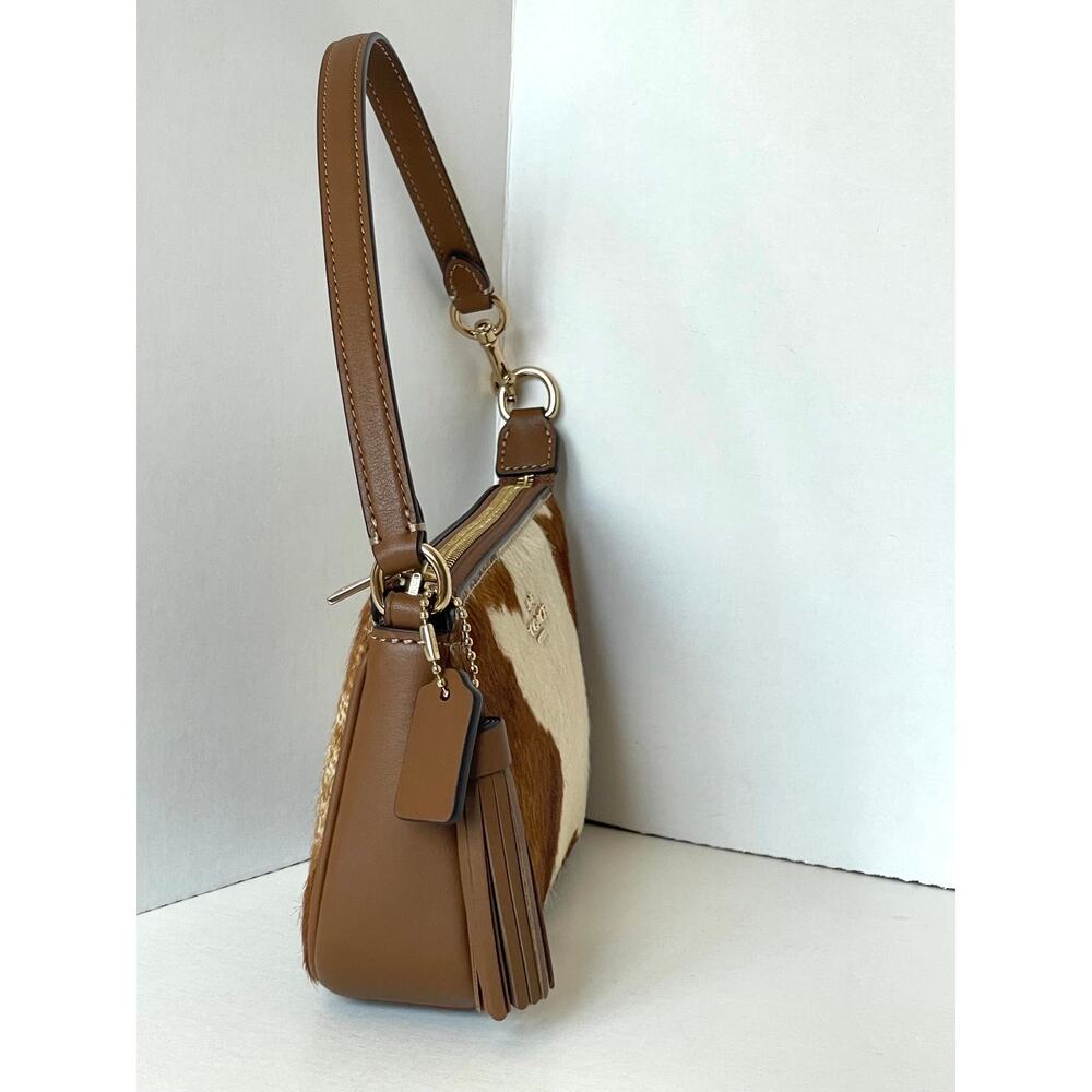 Coach Nolita 19 Wristlet CDW34 Haircalf Cow Print Leather Shoulder Bag C - Picture 7 of 11
